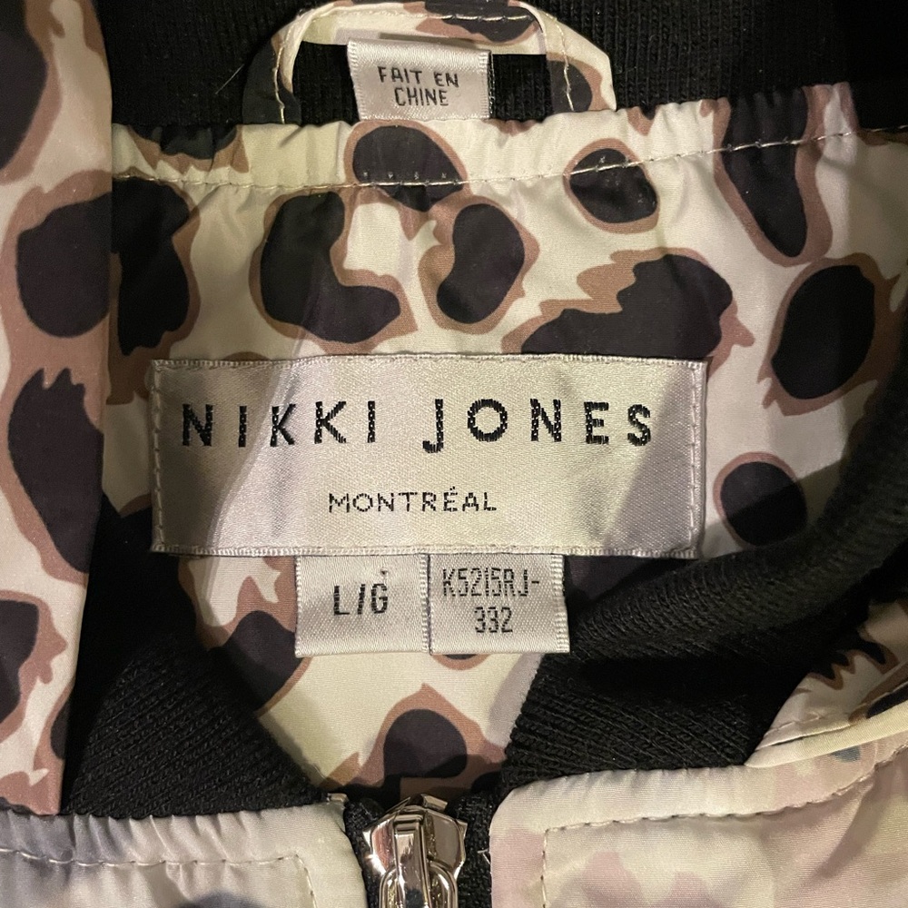 Nikki Jones mixed print puffy bomber jacket - Picture 3 of 12